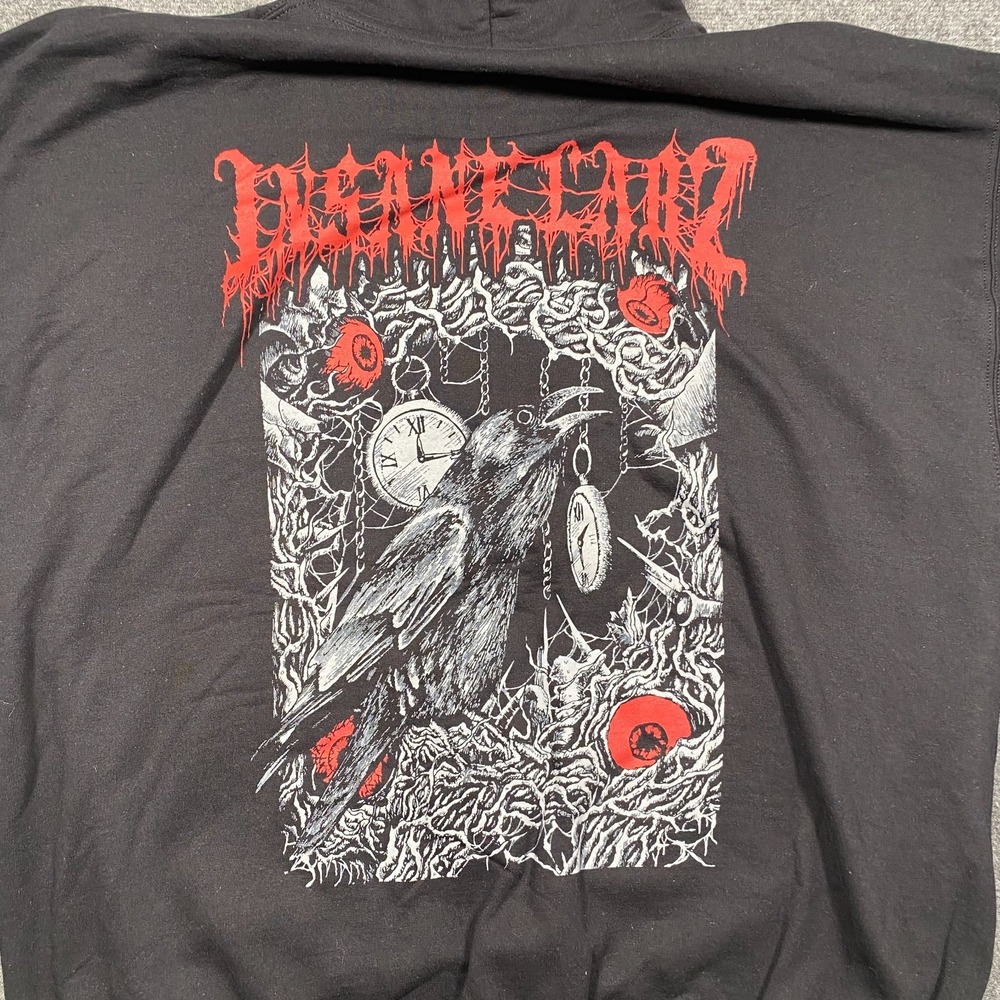 Insane‎ Labz Pre Workout Men's 2XL Pullover Hoodie Black Emo Raven